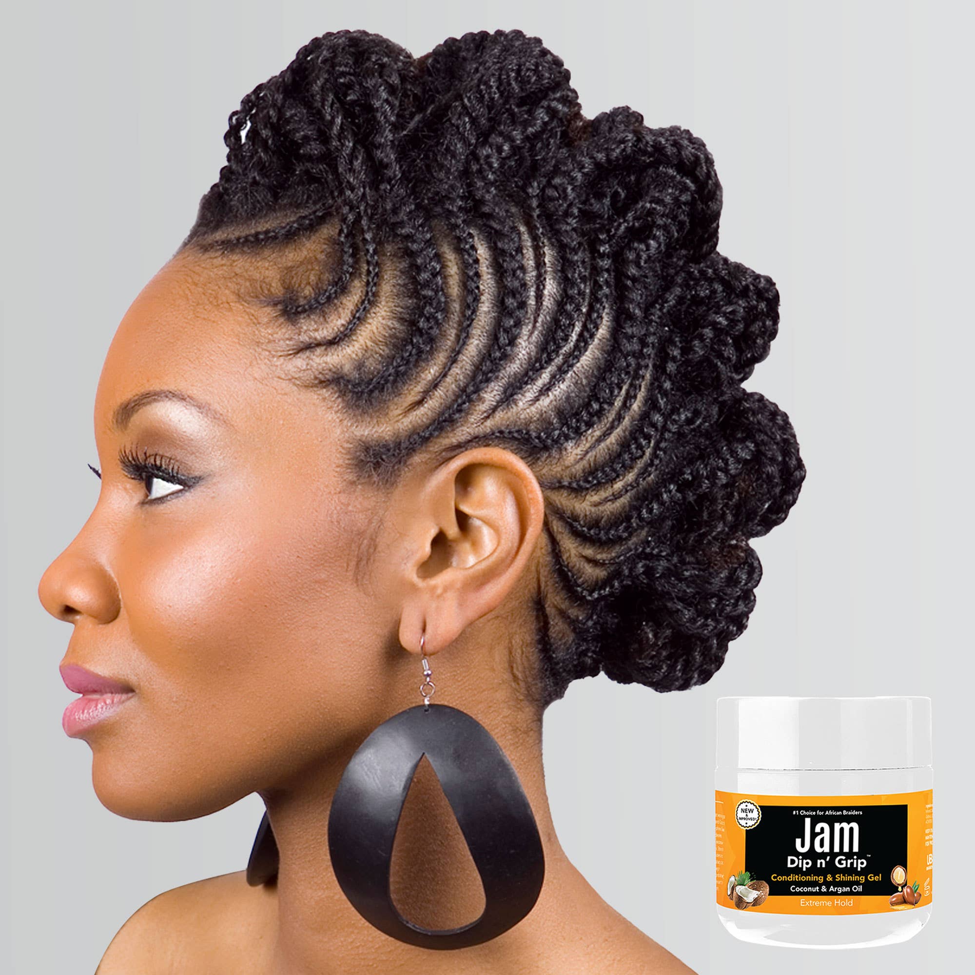 UB BRANDS INC - Wholesale Hair Styling Gel/Mousse - Jam Dip N Grip Coconut & Argan Oil Shining Gel (4oz)6