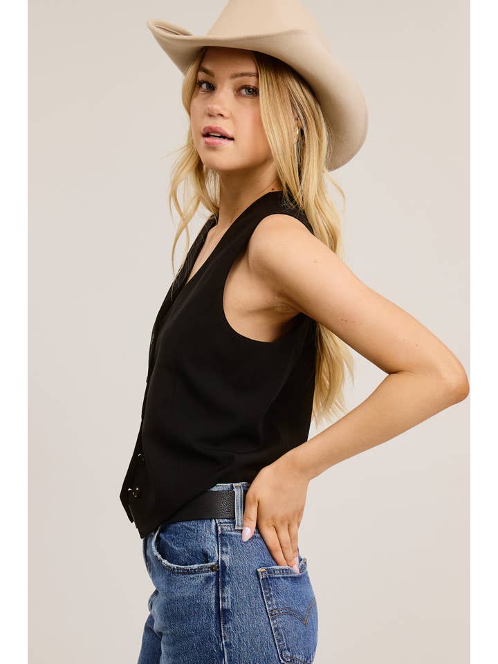 Mimosa - Wholesale Suit Vest - Women's - Tailored Button Down Vest12