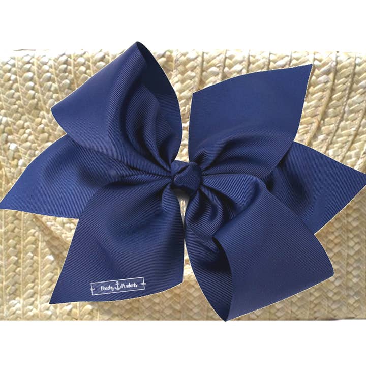 Peachy Pendants - Wholesale Clutch Bag - Women's - Vineyard Straw Clutch with Navy Bow4