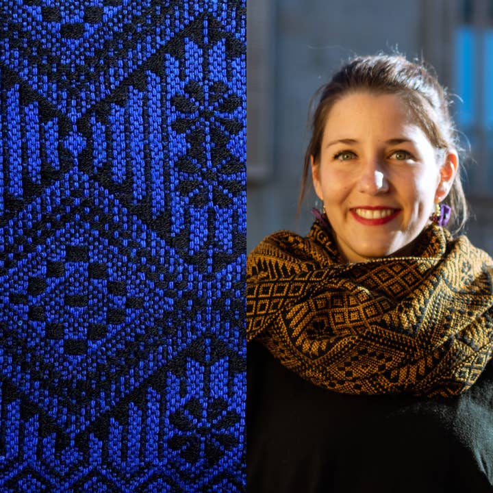 Lady Catrina – Cachecol - Mulher por atacado – Rebozo azul - Kit com 5 unidades