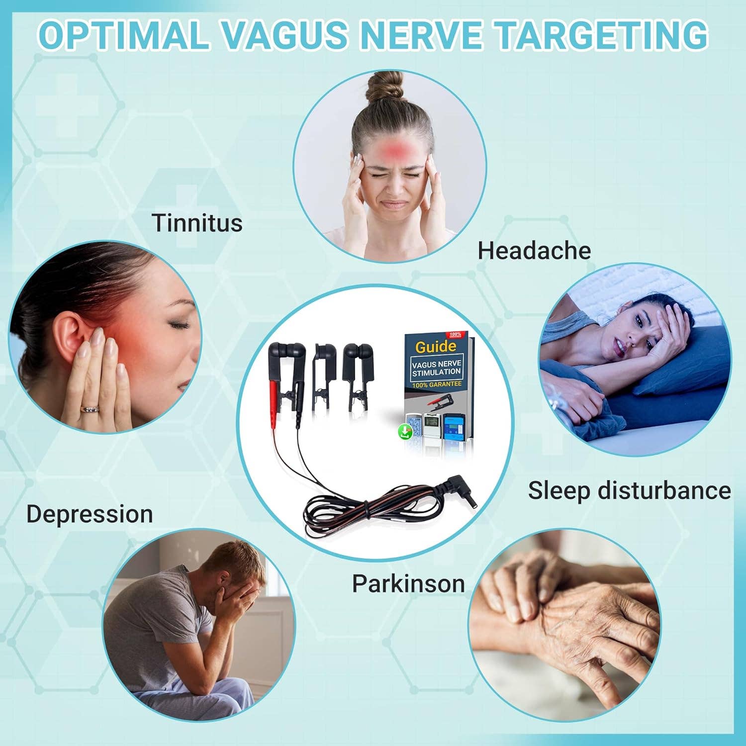 GoLiveAi - Wholesale Earplugs - Ear Clip Compatible with Vagus Nerve Device 2,5 mm Port 2