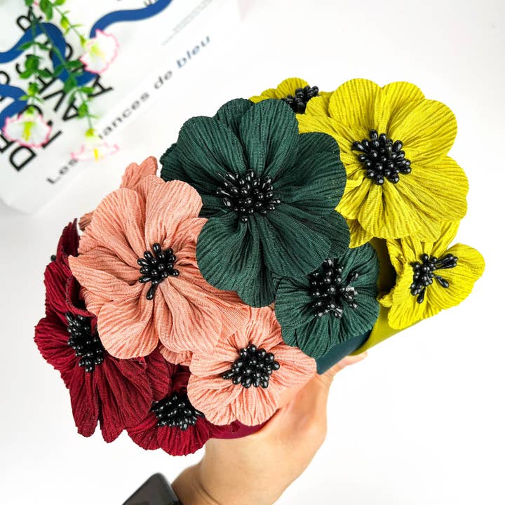 TheDivaSoap - Wholesale Fashion Headband - Women's - Pearl Flower Headband, Elegant Floral Hair Accessory8