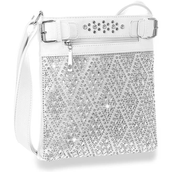Handbag Express - Vente Sac à bandoulière – femme - Écharpe à bandoulière Diamond Bling12