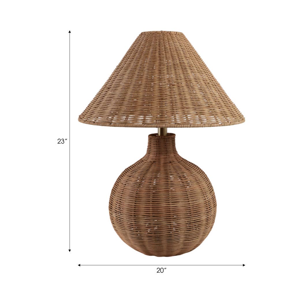 Sagebrook Home - Wholesale Accent/Desk Lamp - Brown 23x20 in. Woven Rattan Bud Casual Table Lamp1