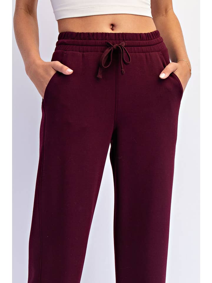 Peace Love Line - Wholesale Pants - Women's - PL9595 - MODAL SCUBA CROPPED WIDE PANT4