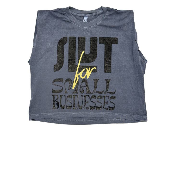 Slut for Small Businesses Crop Top - Faded Navy for wholesale by AR-T's