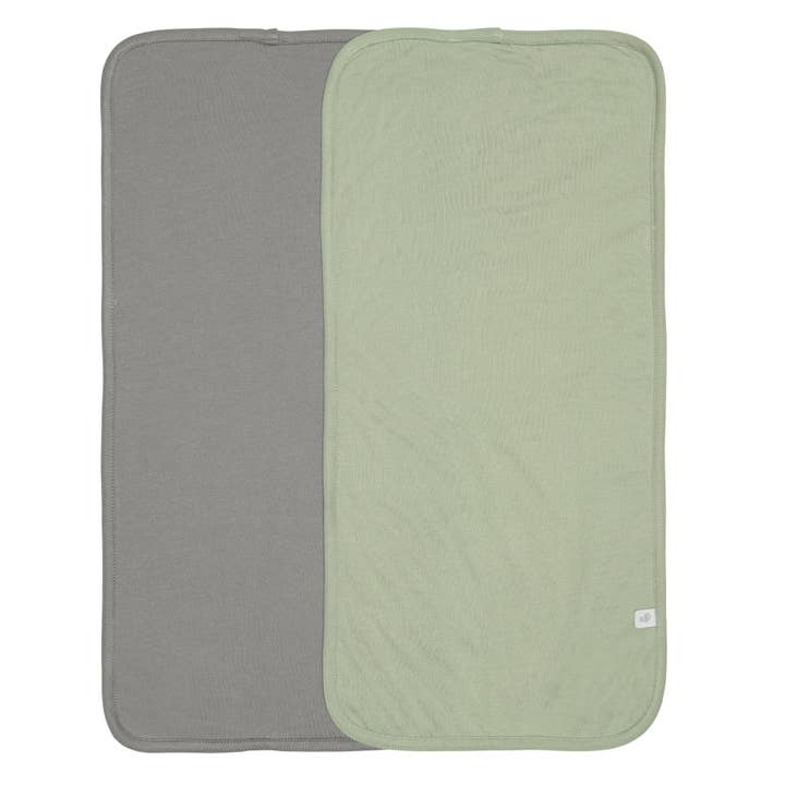 Burp Cloths Pack (2) - Moss Pebble for wholesale by Perlimpinpin