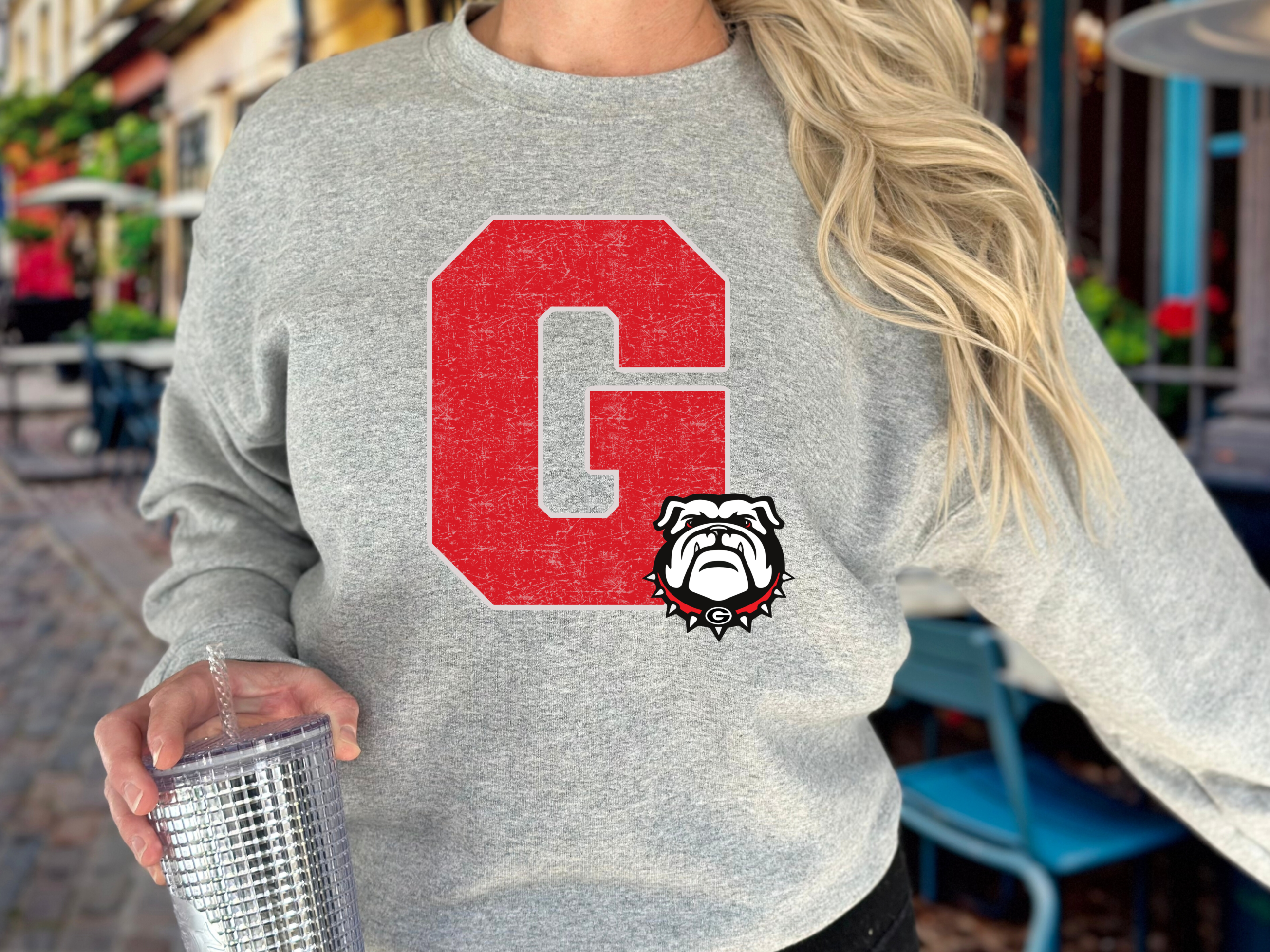 Simply You Customs - Wholesale Graphic Sweatshirt - Women's - Big G Mascot Sweatshirt0