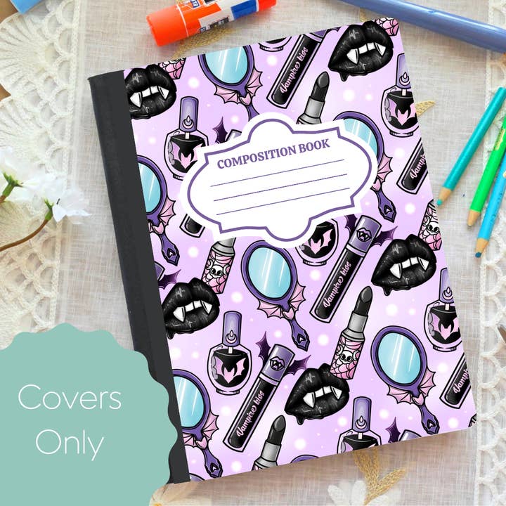 Vampire Make Up-Composition Notebook Cover for wholesale by Oily Graphic Creations