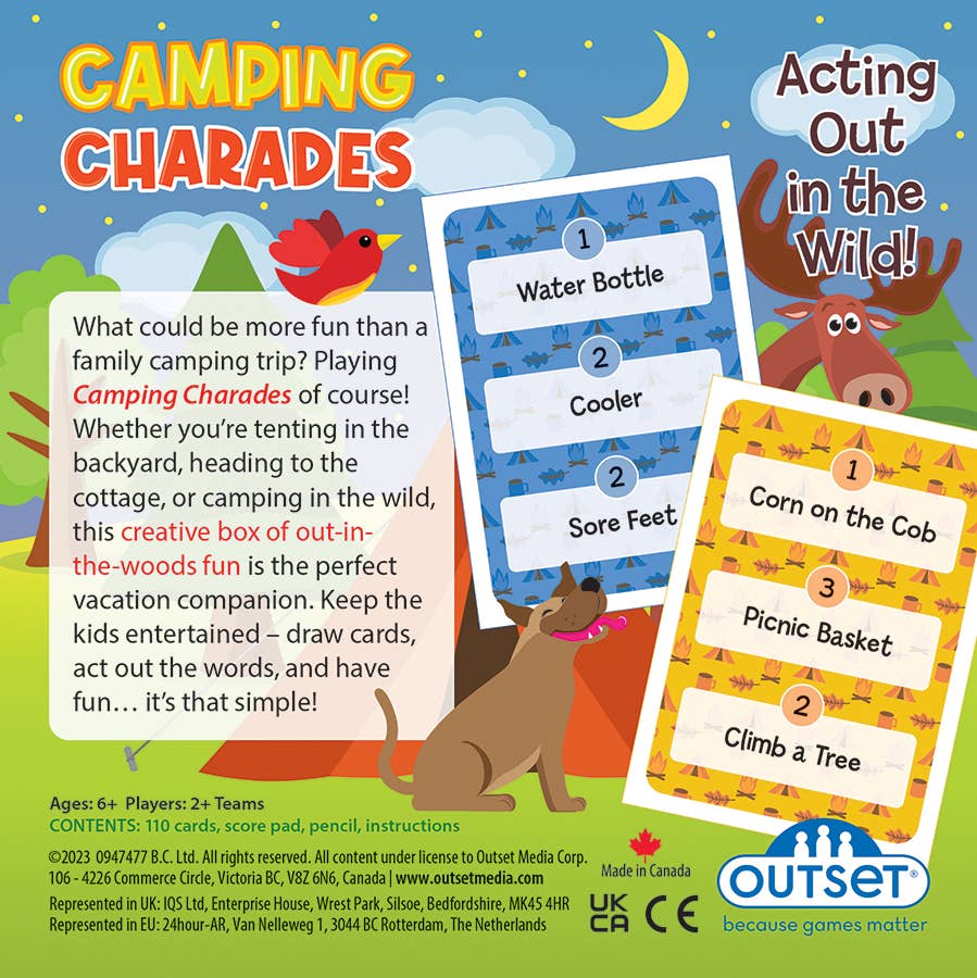 Outset Games and Cobble Hill Puzzles - Wholesale Card Game - Camping Charades Card Game: Fun Around the Campfire2
