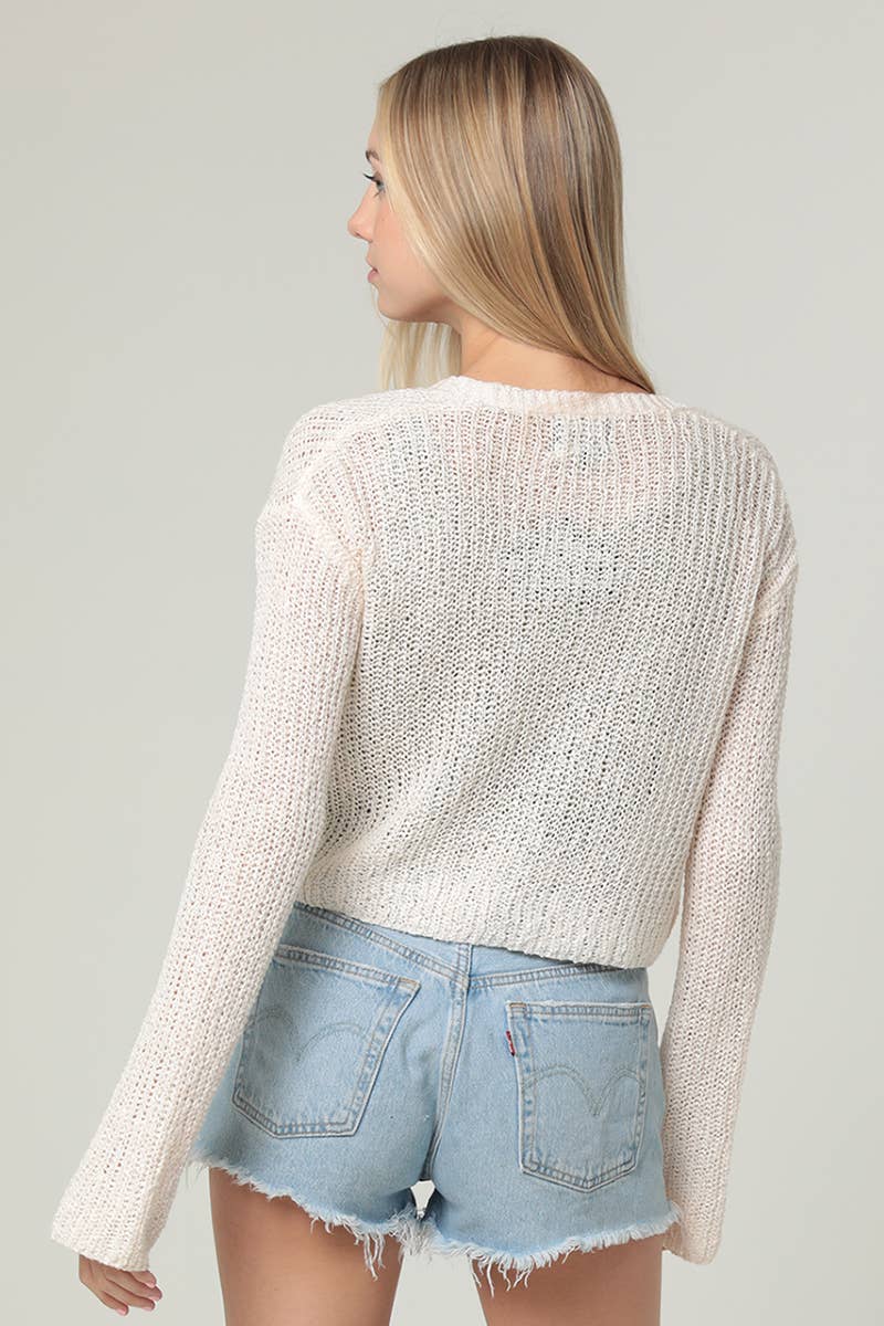 ANGIE - Wholesale Cardigan - Women's - XHT53-ASIS LIGHT WEIGHT FLARE SLEEVE CARDIGAN9