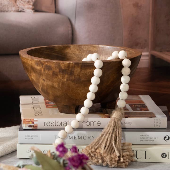 Andaluca - Wholesale Decorative Plate/Dish/Bowl - Mango Wood Footed Bowl