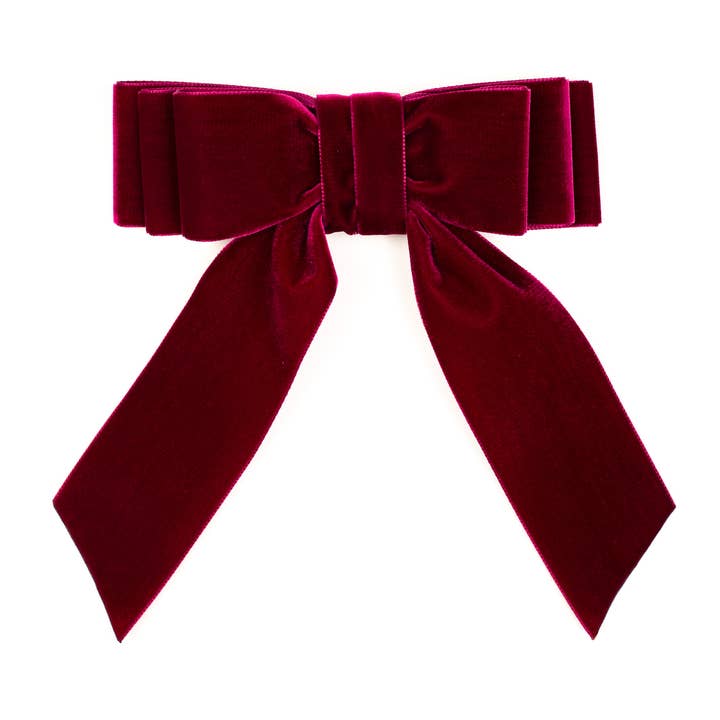 Grace & Grandeur - Wholesale Hair Bow - Women's - Luxe Velvet Oversized Hair Bow Barrette | Grace Bow9
