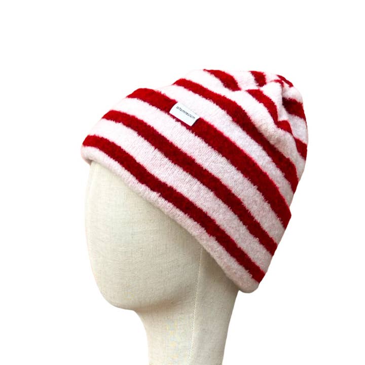 Heaven Stripes Rot/Rosa | Mütze aus Merino Wolle für den Großhandel von Mützenmafia