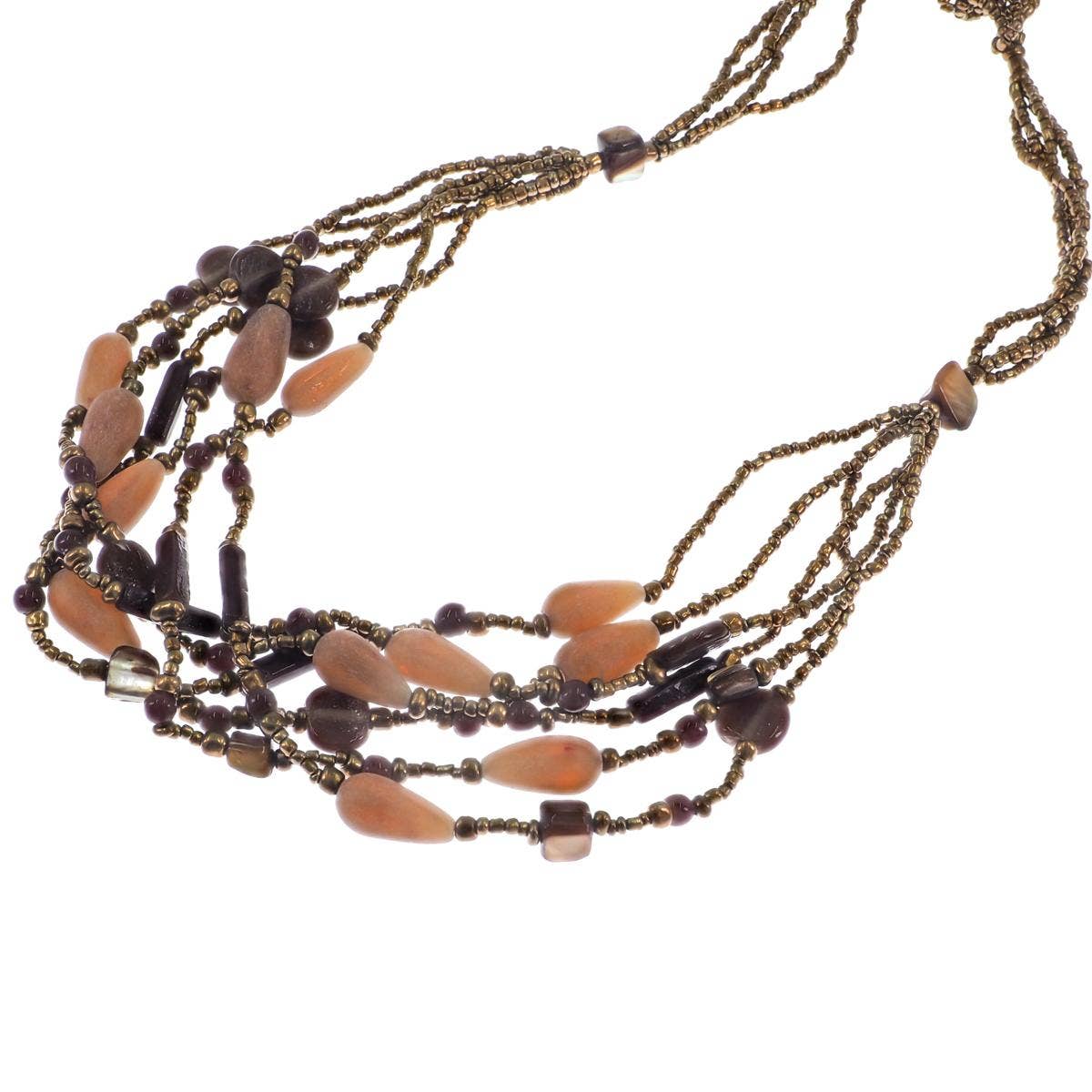 FifiRose – Großhandel Perlenkette – Farbe wählen, 22" böhmische bunte gemischte Glasperlen-Strang-Halskette7