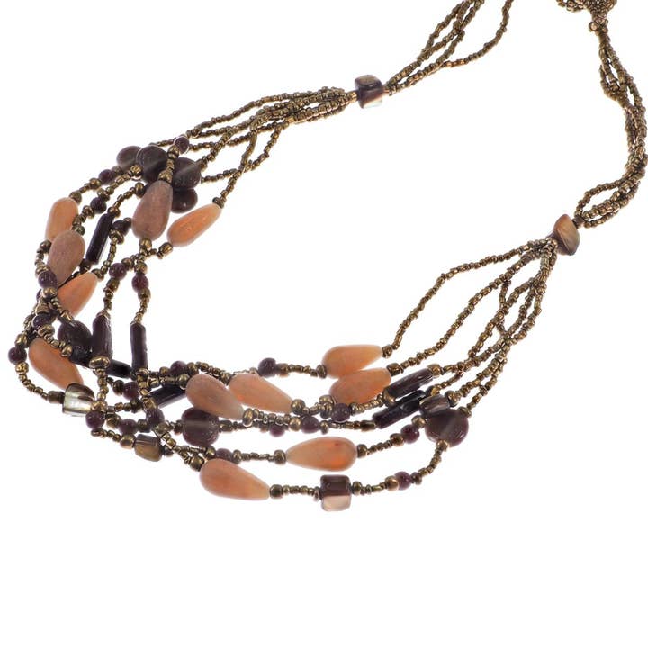 FifiRose - Wholesale Beaded/Pearl Necklace - choose color, 22" bohemian colorful mixed glass seed beads strand necklace7