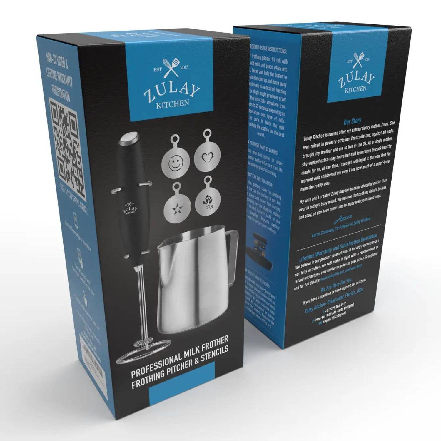 Zulay Kitchen - Wholesale Coffee Machine - Complete Milk Frother Set, Coffee Gift 1