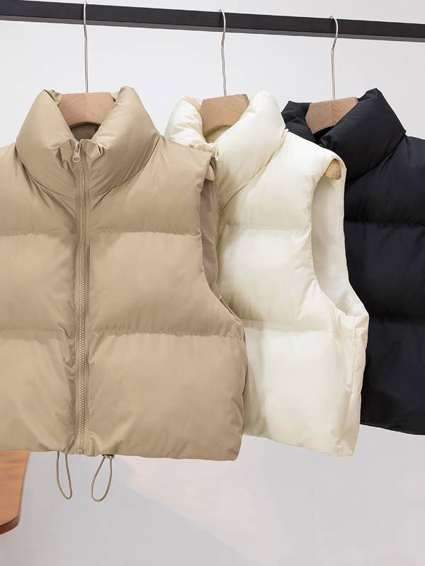 Hope & Sunshine - Wholesale Outerwear Vest - Women's - Sleeveless Drawstring Vest Jacket5