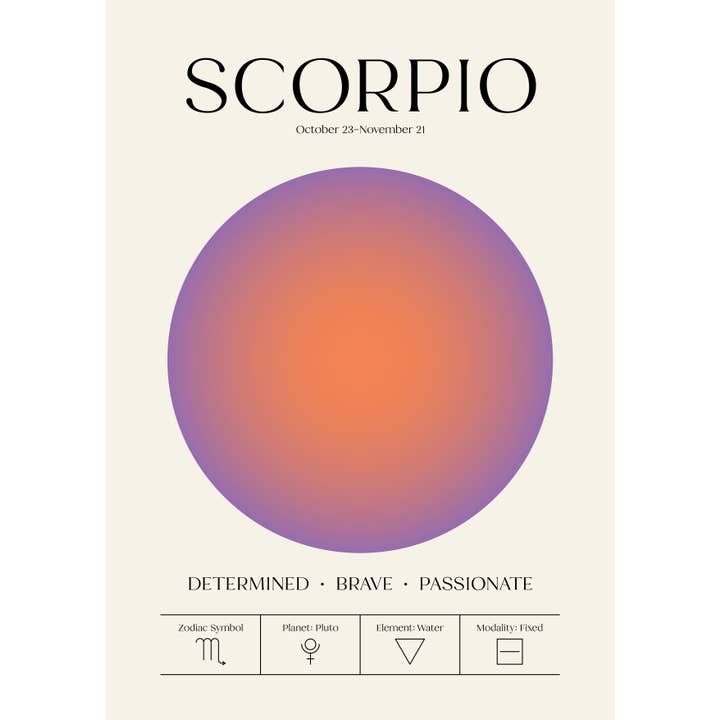 Little Viper Co - Wholesale Art Print - Zodiac Aura Astrology Star Sign Celestial Print 10