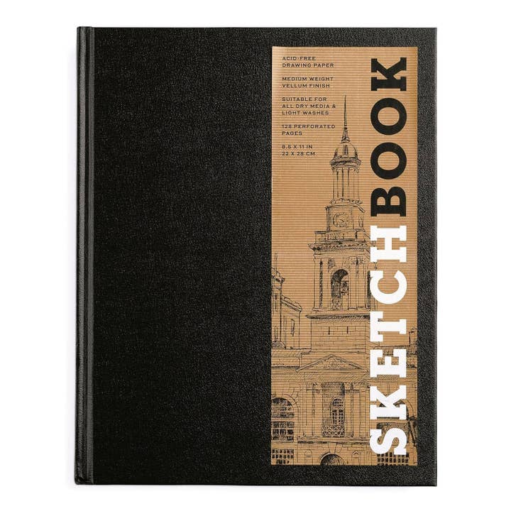 Hachette Book Group - Wholesale Sketchbook/Sketchpad - Large Sketchbook 8.5 x 11" - Basic Bound (Black)4