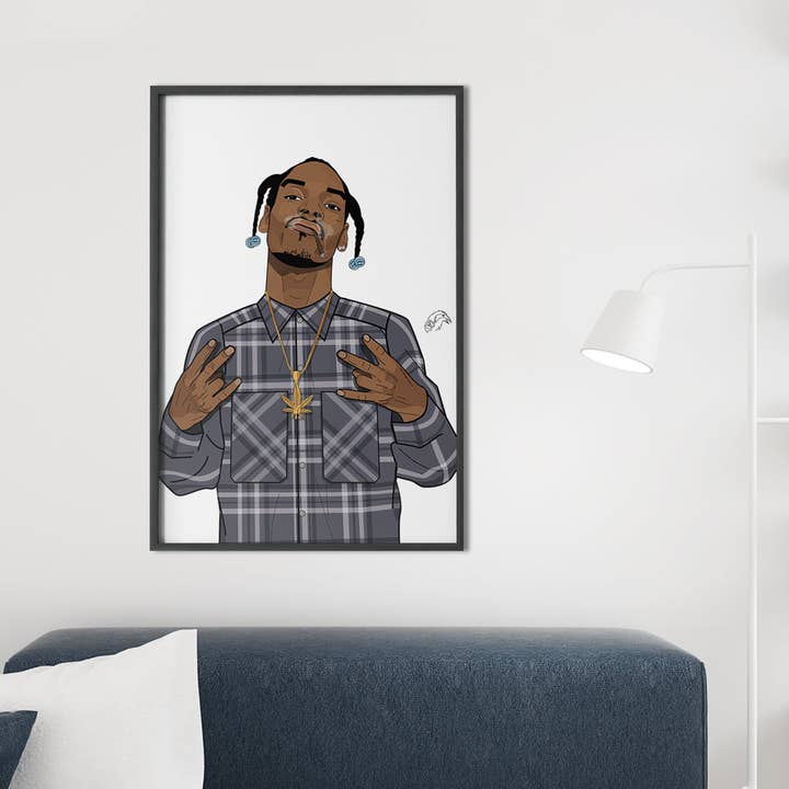 T.CROWE - Vente Affiche d'art - Inspiré par Snoop Dogg Print