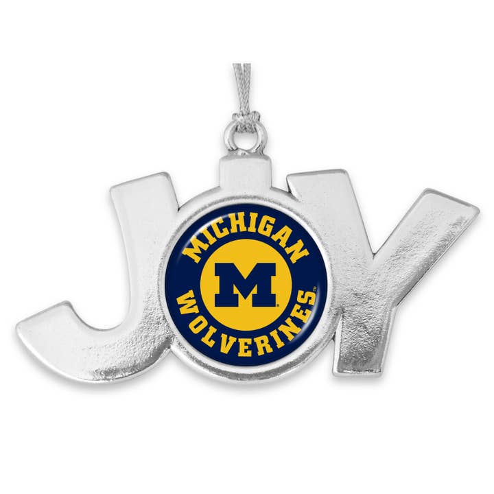 From The Heart - Wholesale Ornament - Michigan Wolverines JOY Ornament With Round Logo
