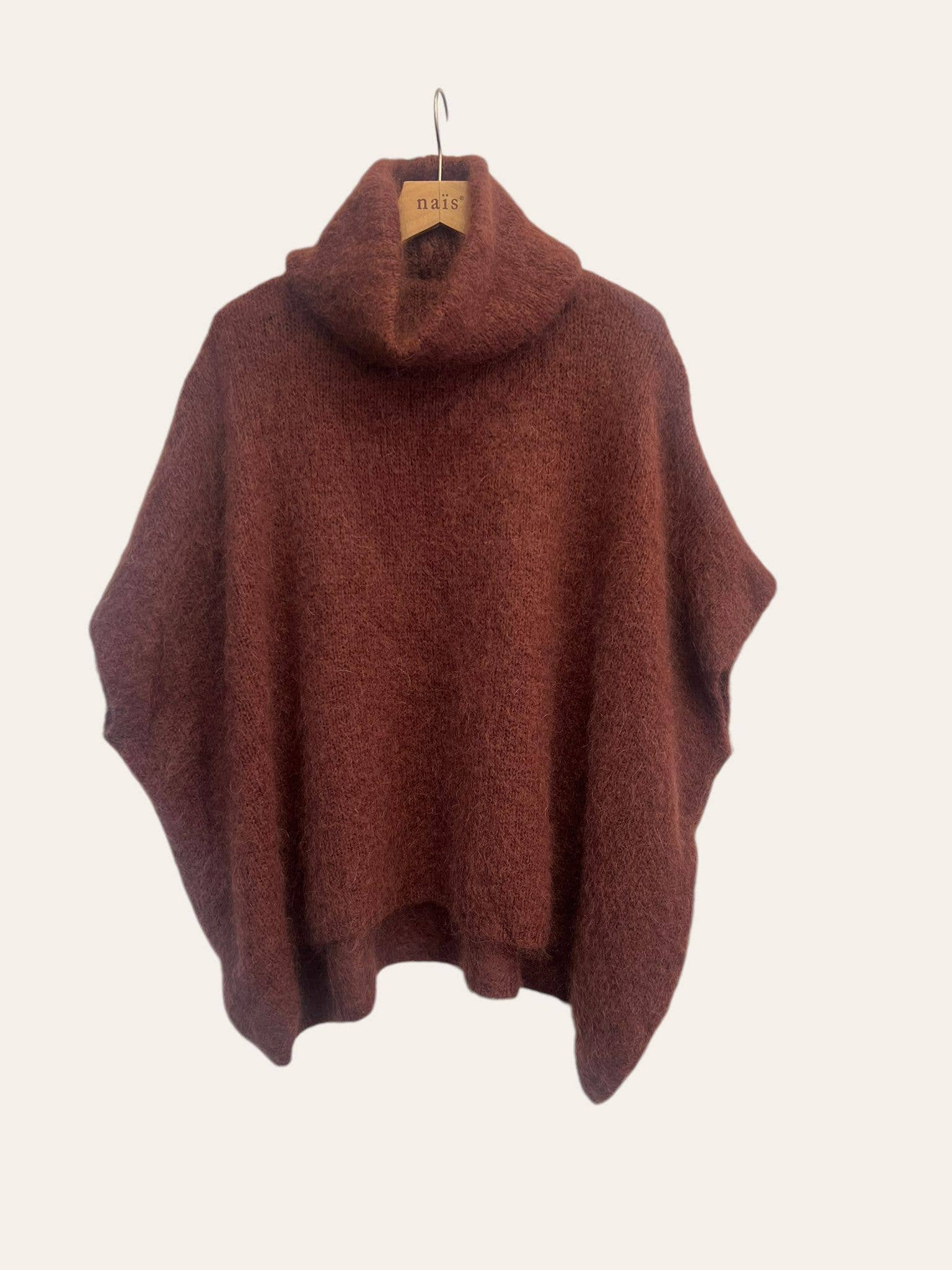 NAÏS PARIS – wholesale Poncho - Dam – Polotröja i ponchostil i mohair och ull7