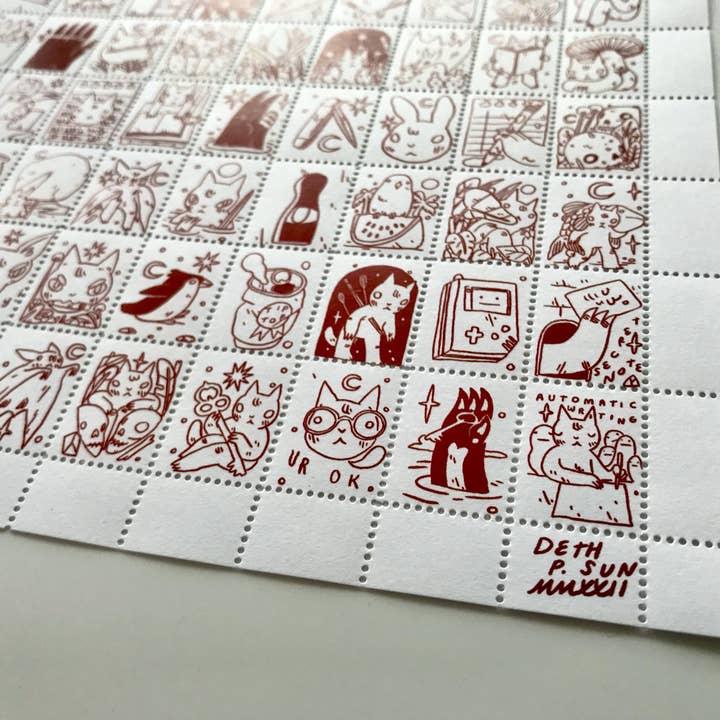 The Portland Stamp Company - Wholesale Rubber/Decorative Stamp - Creatures by Deth P. Sun - Lick & Stick Stamps1