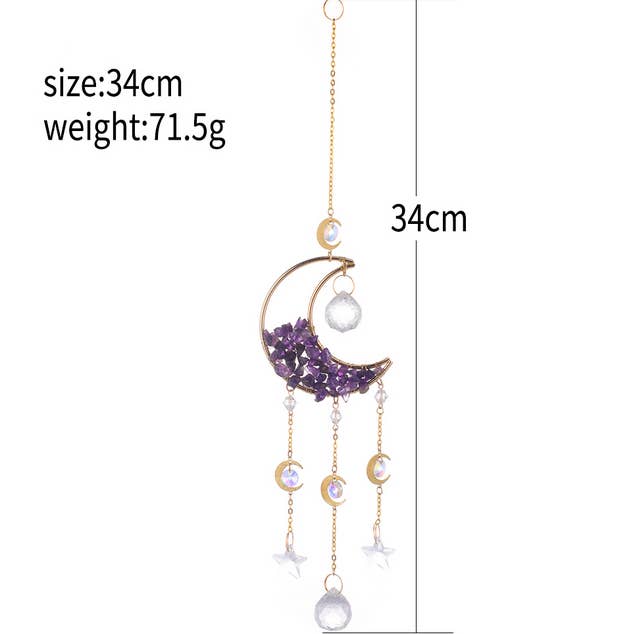 Crystolver (We Cover All Import Fees) - Wholesale Suncatcher - Moon Suncatcher Crystal Prism Decor9