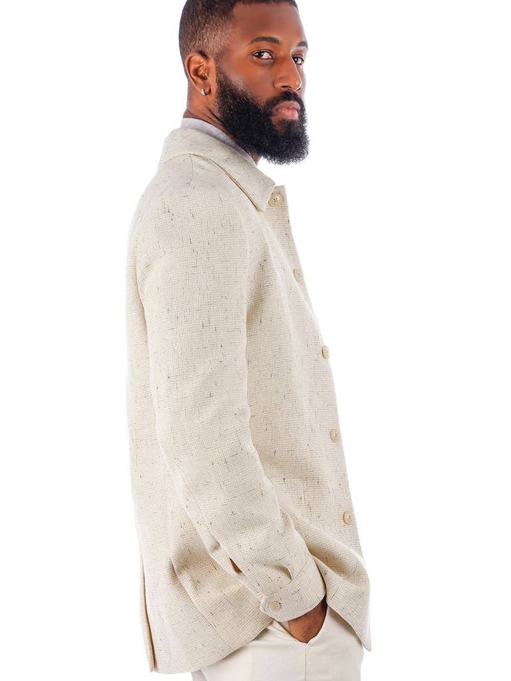BARABAS - Wholesale Blazer - Men's - Men's Linen Wool Texture Polo Collar Blazer 4BL33