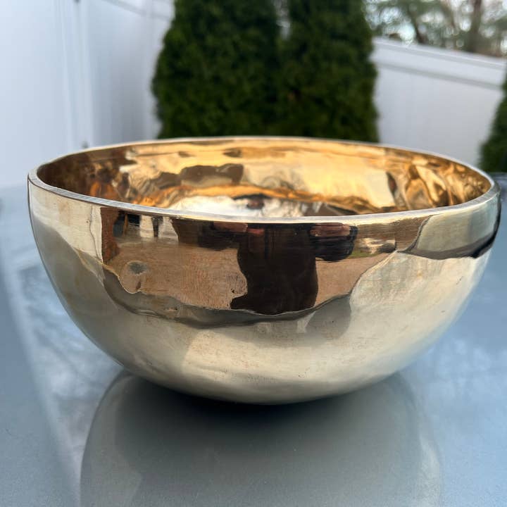 Heritage good Nepal - Wholesale Meditation Supplies - Tibetan Golden Hand Hammered Singing Bowl 7"3