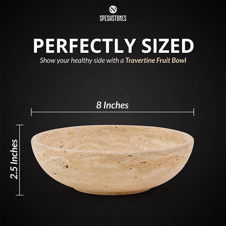 Travertino Bol de Frutas (15 cm/20 cm/25 cm) de venta al por mayor en Faire