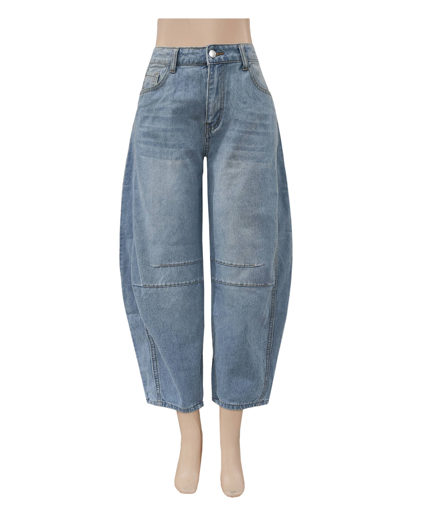 Rosa Clothing - Wholesale Jeans - Women's - Slouchy Curved leg shape Barrel Jeans16