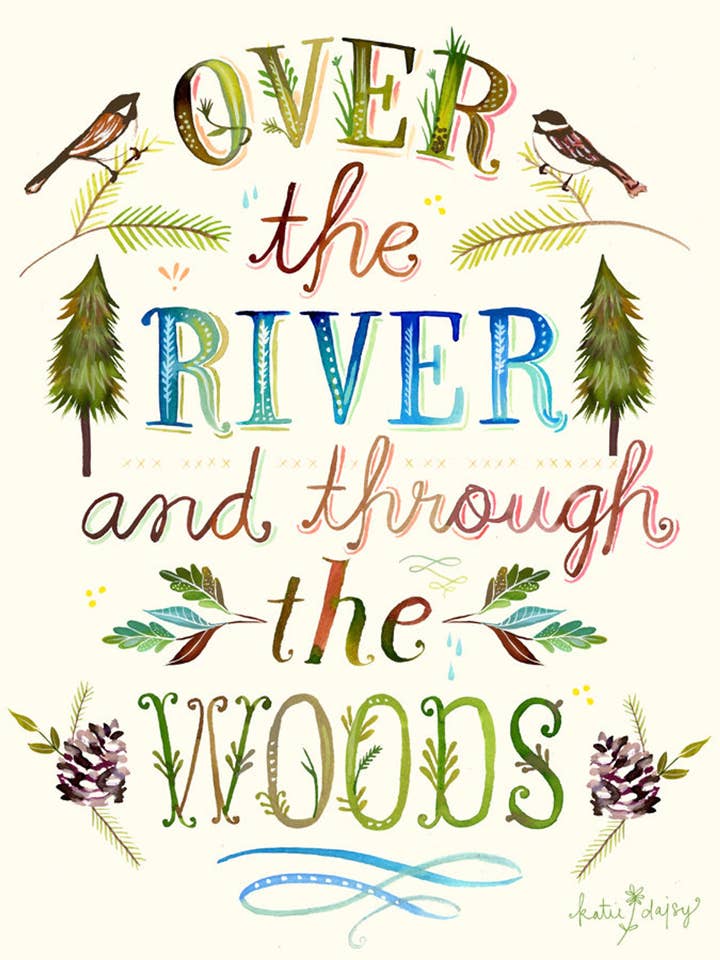Overover the River Print para venta al por mayor de Katie Daisy