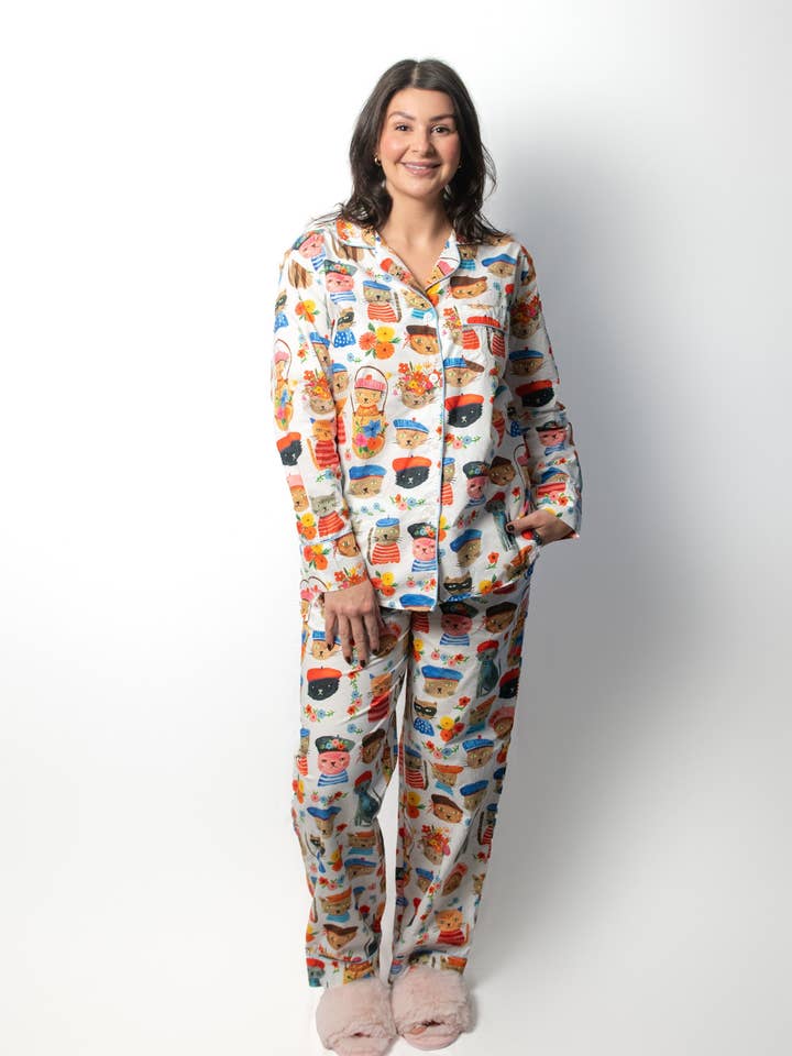 Bon Artis - Wholesale Sleepwear Set - Women's - Ooh La La Cats Meow Pajama Set