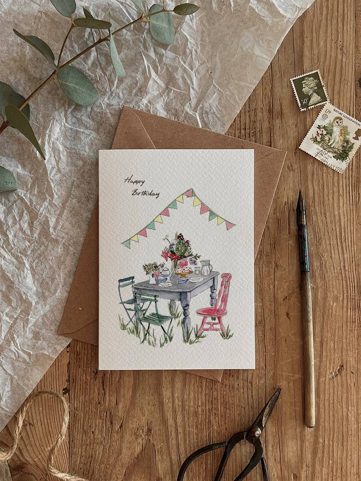 Spring Picnic Happy Birthday Card for wholesale by Brooke Marie