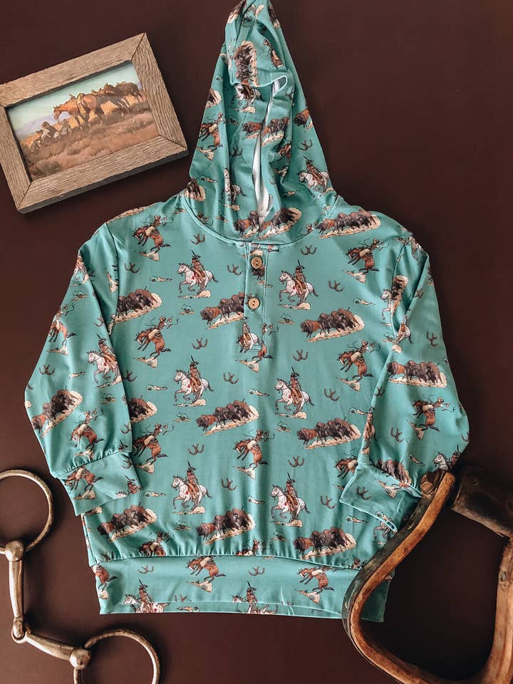 Jersey con capucha de bambú para vaqueros e indios para venta al por mayor de The Little Western Brand