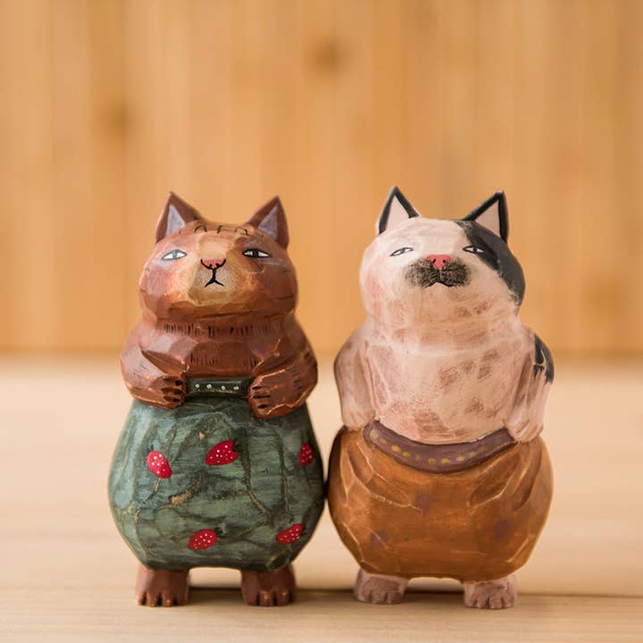 Gohobi (We cover U.S. import duties) - Venta al por mayor Figura decorativa - Adorno grande de gato de madera artesanal Gohobi13