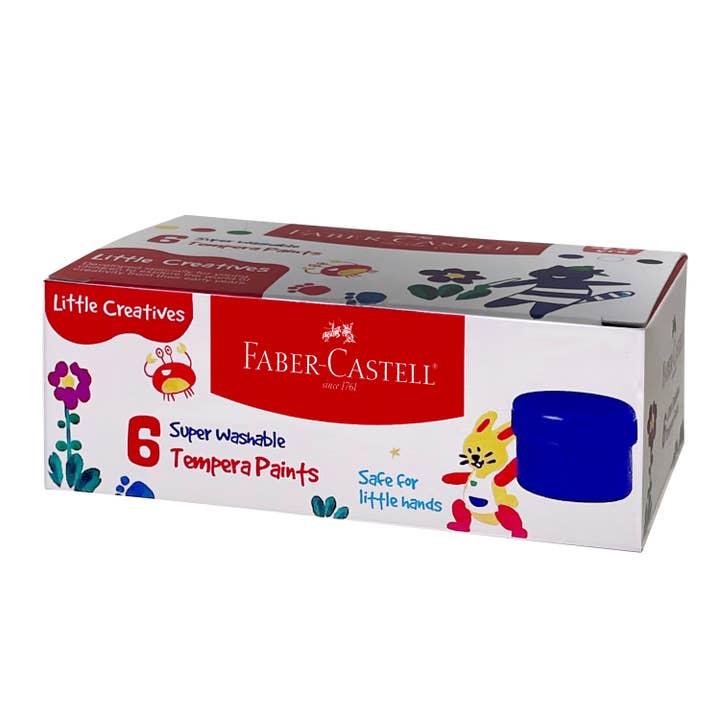 Faber-Castell / Creativity for Kids - Wholesale Paint Set - Little Creatives Super Washable Tempera Paints Set of 6