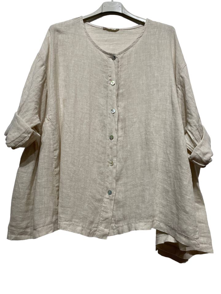 LINEN & COTTON HOUSE - Wholesale Button Down Shirt - Women's - 61911 TEA BLOUSE13