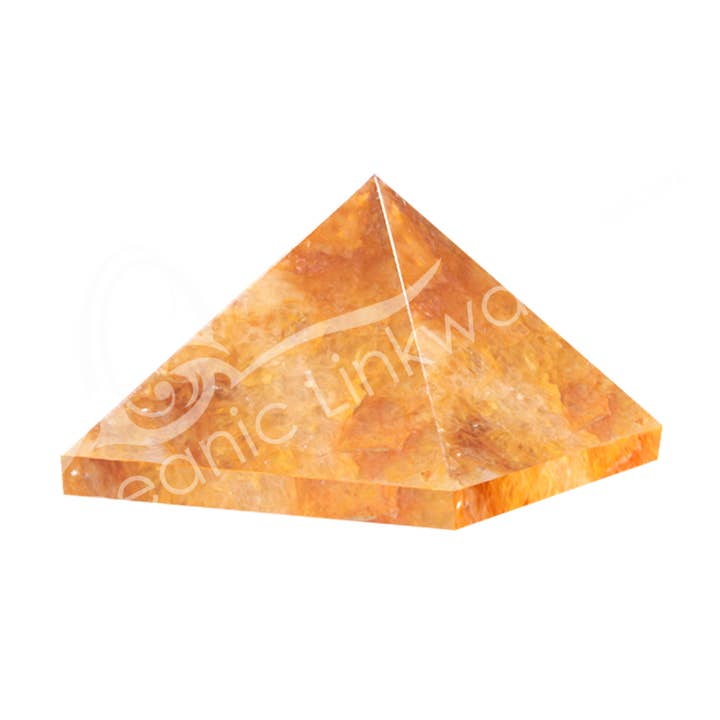 Oceanic Linkways Inc - Wholesale Spiritual Stone/Crystal - (PC)PYRAMID - GOLDEN HEALER QUARTZ 1-1.25"