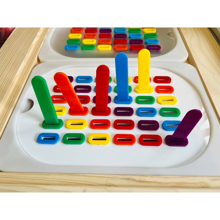 412Laser - Wholesale Toy Set - Kids - Acrylic Popsicle Sticks Add-On: Sensory Bin Sorting Insert1