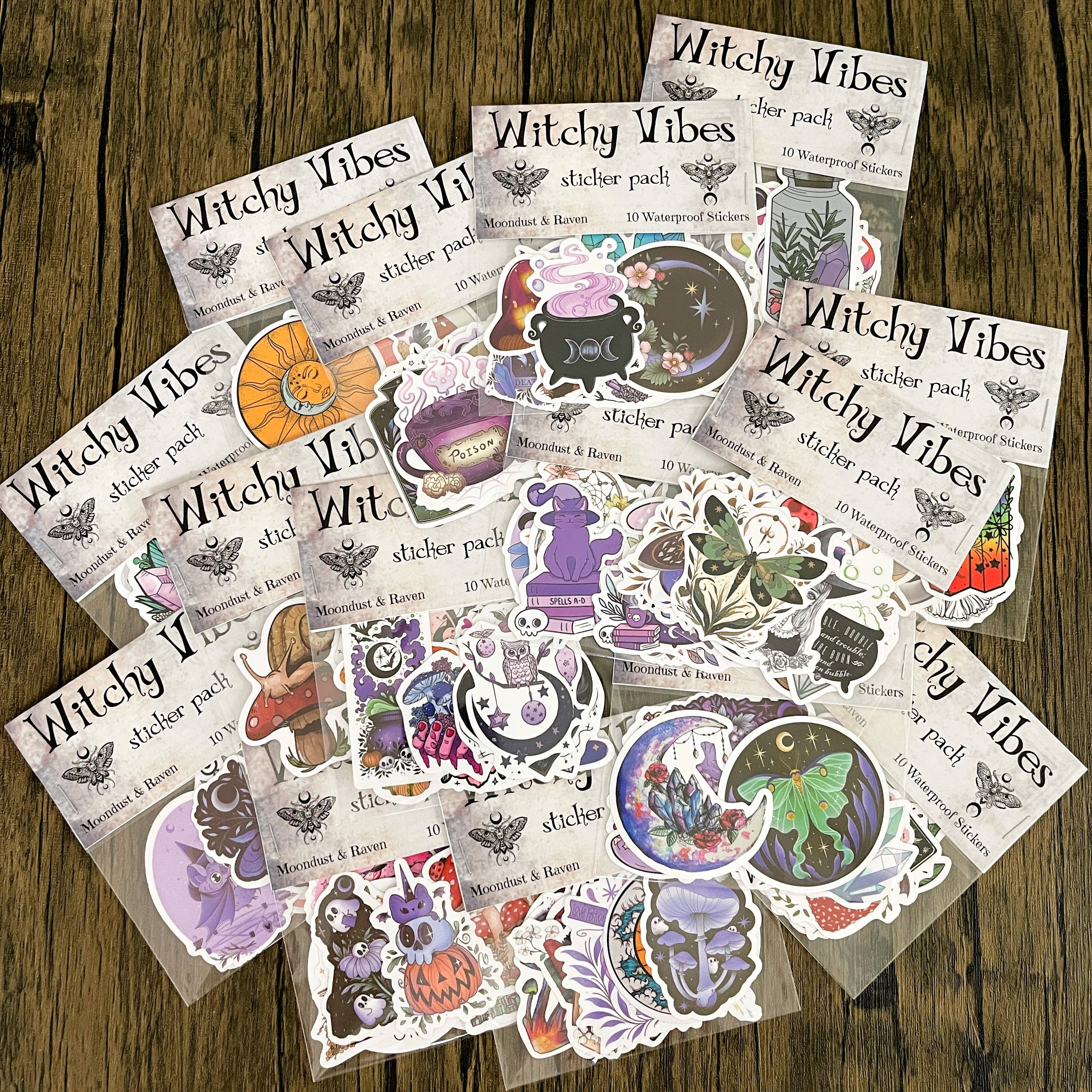 Moondust and Raven - Wholesale Sticker - Witchy Vibes Sticker Packs, Waterproof Witchy Stickers3
