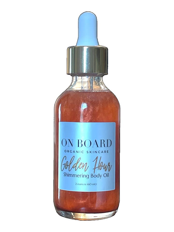 Golden Hour Shimmering Lichaamsolie voor wholesale door On Board Organic Skincare