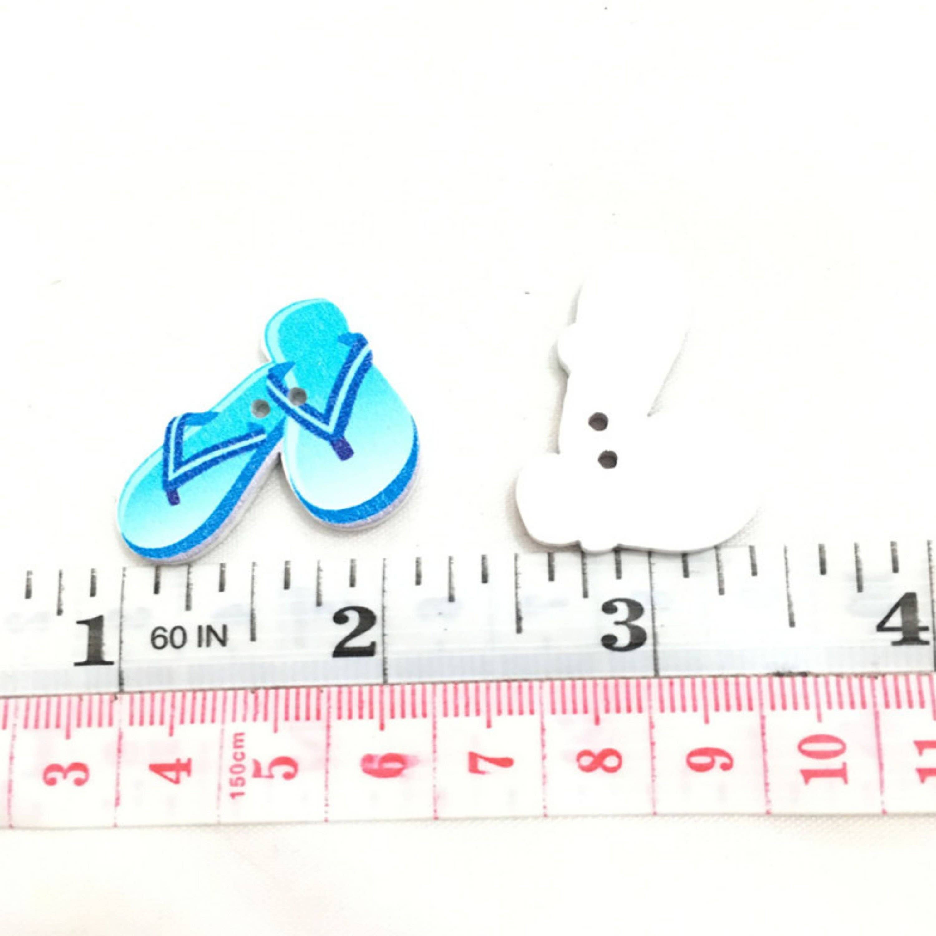 Magnifique Hearts – Großhandel Knopf/Druckknopf zum Annähen – Mischung aus bunten Flipflop-Knöpfen aus Holz, 1,25 Zoll, zum Basteln, Nähen, Strandknöpfe, Vintage-Stil, bemalte Knöpfe, Bastelbedarf, Heimwerken2