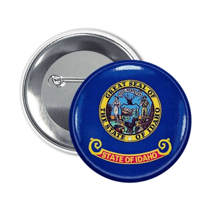 Round Badge - Idaho State Flag - USA for wholesale by Astur Pins