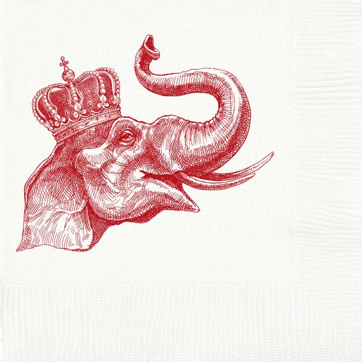 Lucky Elephant Cocktail Napkins for wholesale by Alexa Pulitzer