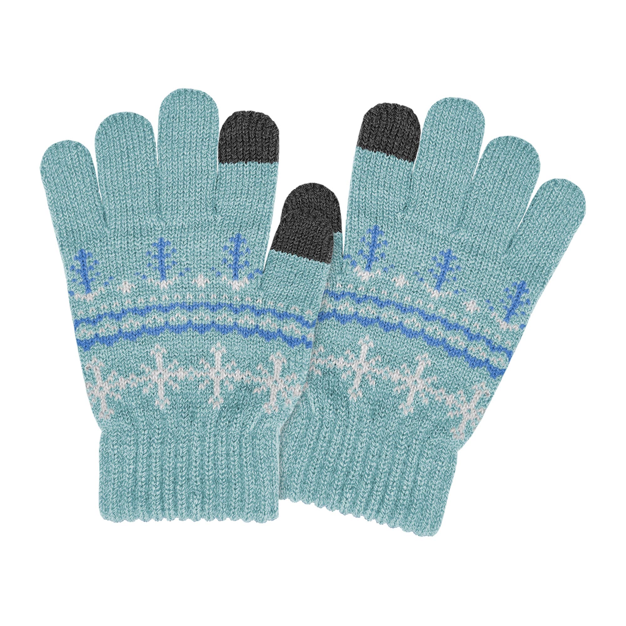 Grand Sierra - Wholesale Gloves - Kids - Girls Snowflake Touchscreen Stretch Glove - 351123
