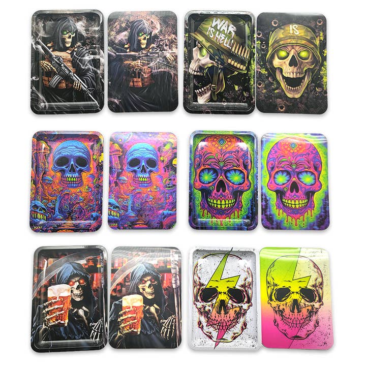 Novelty Brands - Wholesale Retailer Display - Home & Living - Metal Roll Tray with Lenticular Magnetic Cover - 6/Display3