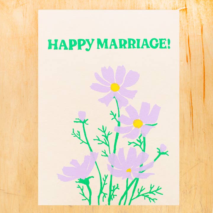 HAPPY MARRIAGE GREETING CARD for wholesale by Alphabet Studios